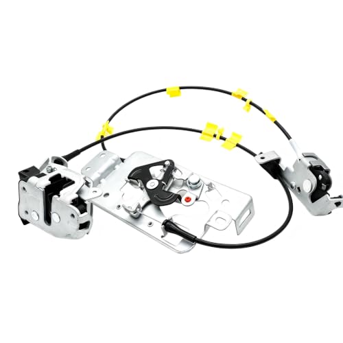 Image of HiSport Rear Door Lock Latch & Cable 8L3Z-18264A01-B Left Driver Side - Upper and Lower Locking Latches Assembly Compatible with 2004-2008 Ford F150 Extended Cab Pickup