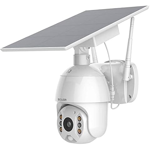 Outdoor Wireless Security CCTV Camera, Upgraded 15000mAh Rechargeable Battery Powered, 1080P Wi-Fi Home Surveillance Camera with Night Vision, IP65 Waterproof, PIR Motion Detection (Blue) Cover