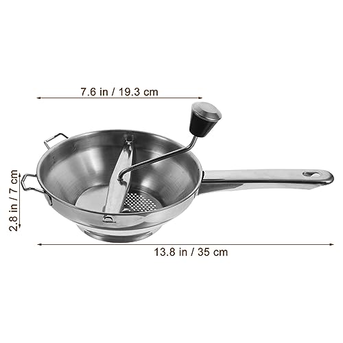 Cabilock Potato Presser Masher Potato Masher Potato Ricer Stainless Steel Masher Fruit Press for Mashed Potatoes Fishcakes Maker Silver Potato Ricer Stainless Steel Potatoe Mashers - Image 4