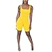 Produktbild Damen Normallacks Jumpsuits Sommer Fashion Hot Pants Party Rückenfrei Einfach Fashion Sling Romper Shorts Frauen Mode Sport Fitness Casual Overall (Color : Gelb, Einheitsgröße : XL)