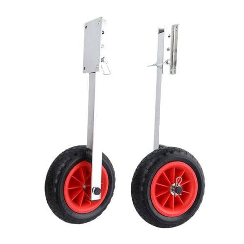 RNXRZANK 2X Detachable Boat Launching Wheels for Transom Use, Right Angle