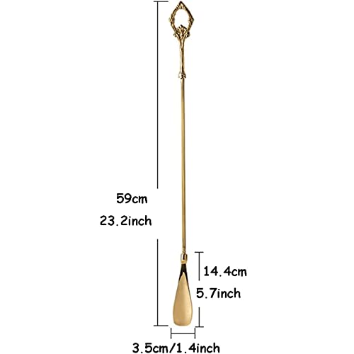 Lfdzsw Shoe Lifter Shoe Horn For Seniors Long Handle Classical Shoehorn Brass Retro Shoe Spoons Portable Shoe Helper Easy To Hang For Men Women (Size : Medium) #TOP5