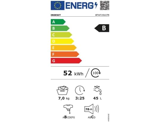 INDESIT Lave-linge top BTW7251CFR
