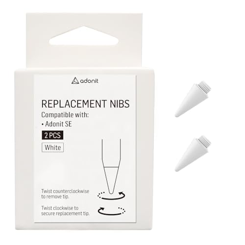 Embouts de rechange SE Adonit blancs en lot de 2 pour stylet tactile