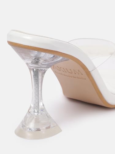 Image of AXIUM Transparent (Clear) Hourglass Heels, 3.5Inch