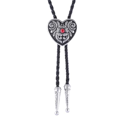 Image of Bolo Tie for Men Women Western Cowboy Bolo Tie Heart Necktie Cowboy Carter Fan
