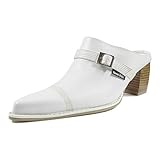  Kevin Stahl Damenschuhe Western Clog; Farbe: Weiß; Größe: 38 EU; Obermaterial: Leder; Innenmaterial: Leder/Sonstiges Material; Laufsohle: Sonstiges Material