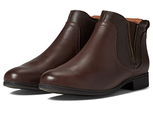 Cobb Hill Bota feminina Crosbie Gore Boot, Couro marrom., 8.5 Wide