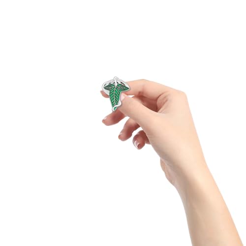 Image of 12Pack Elegance Elven Green Tree Leaf Enamel Pins Cloak Clasp Brooch Bulk-collection cute pins Halloween Christmas Accessory Badge Button Souvenir