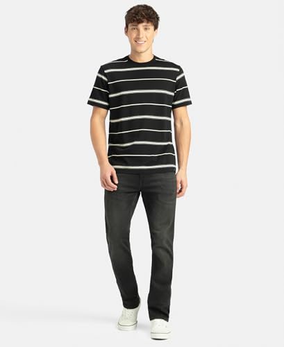 Image of Jockey 2715 Men's Super Combed Cotton Rich Striped Round Neck Half Sleeve T-Shirt