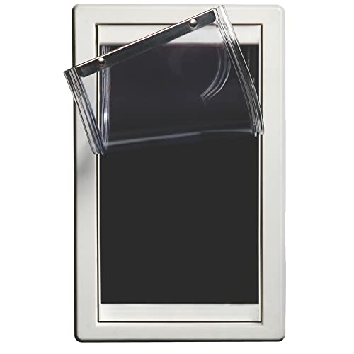 IDEAL PET PRODUCTS Since 1979 Ideal Pet Products Screen Guard Pet Door, Medium, 7" x 11.25" Flap Size, White by Ideal Pet Products - Used condition - US$25.13