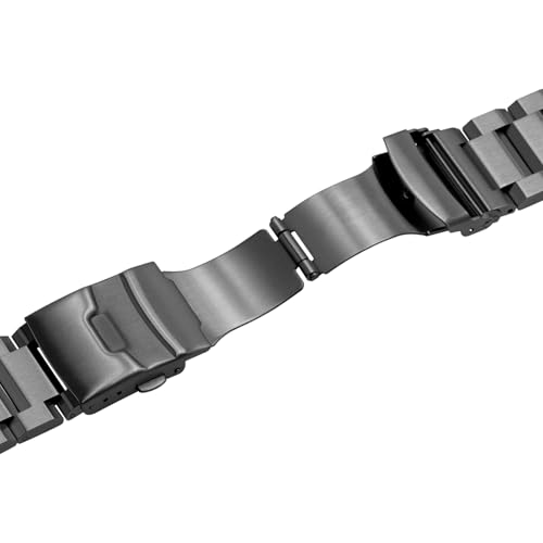 Image of Juntan 18mm 20mm 21mm 22mm 24mm 26mm Classic Stainless Steel Watch Band Silver Black Grey Blue Gold Brushed Metal Watch Strap for Women Men Watch Replacement Band Double Buckle