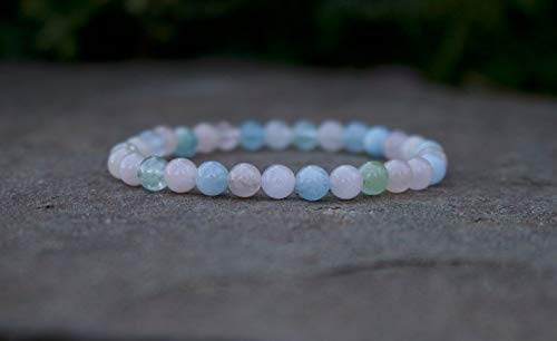 Precious-GEMS Jewelry Beaded Mixed Beryl Stone Stretch Bracelet for Women, Gifts for Women, Gemstone Bracelets for Women, Natural Stone Jewelry