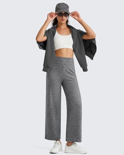 Image of G4Free EverGoing Wide Leg Ankle Pants for Petite Women with Pockets Stretch