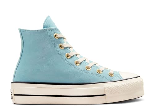Converse CTAS Lift Platform High Women's Shoes, Vernal Pool/Natural Ivory, Size 9.5
