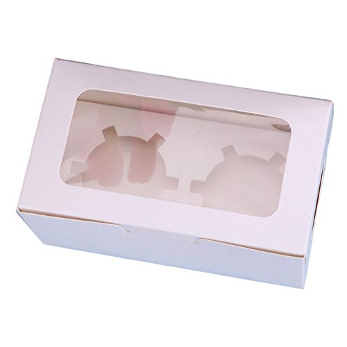 Lot de 10 boîtes à cupcakes avec 2/4/6 trous et fenêtre transparente pour fête de mariage Cover