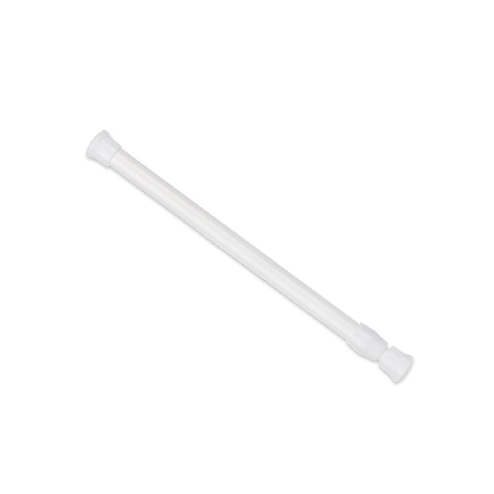 Multi Purpose Spring Loaded Extendable Sticks Telescopic Net Voile Tension Curtain Rail Pole Rods for Wardrobe and Cloakroom(White25-40cm)