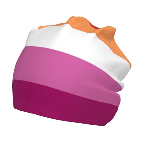 Lesbian Pride Flag2018 Children Hip Hop Knitted Hat Kids Elastic Leisure Knit Cap Warm Sleep Beanies Black