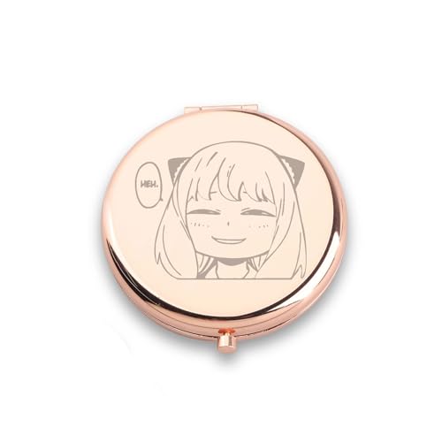 WUSUANED Specchio per il trucco ispirato a anime Anya TV Show ispirato ai fan dei cartoni animati, regalo per amanti della famiglia (Anime Anya Mirror)