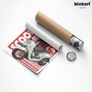Image of BLINKART Honda ScoopyCar Posters Sticker Gift Items for Boys Room Wall Decor || Comes with Double-Sided Tape|| Decoration Bedroom Living Room Office Studio Decor | 12x18 In (A3) - CAR-254