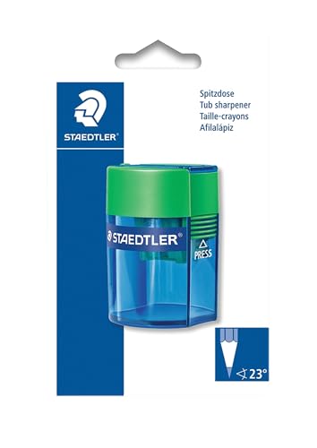 STAEDTLER 511 006 BK - Afilalápices de metal con depósito en blíster