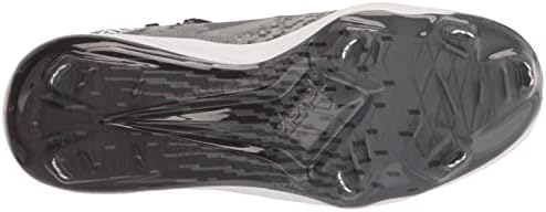 adidas Men's Adizero Afterburner 9 NWV Baseball Shoe, Black/White/Grey, 11 | Image 3