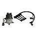 TRQ Ignition Coil Kit 2 Piece Distributor Compatible with 1996-1998 Honda Civic 1996-1997 Civic del Sol