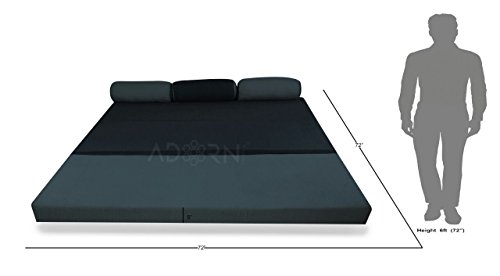 Image of Adorn India Easy Deewan Cumbed(Dark Grey & Black)