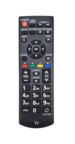 Image of Compatible with Panasonic Tv Remote with Part Number N2QAYB001116 Suitable for Specific Model's TH-43E410H TH-32E410H TH-32F400A TH-32F400Z TH-49E410H Only, Match Key by Key Functionality