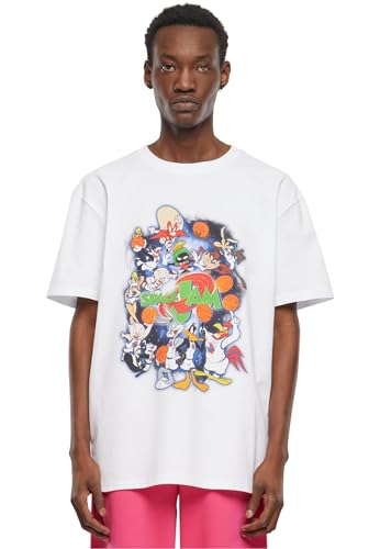 Mister Tee Mt3123-Space Jam Teamwork Oversize tee Camiseta, Blanco, L Hombres
