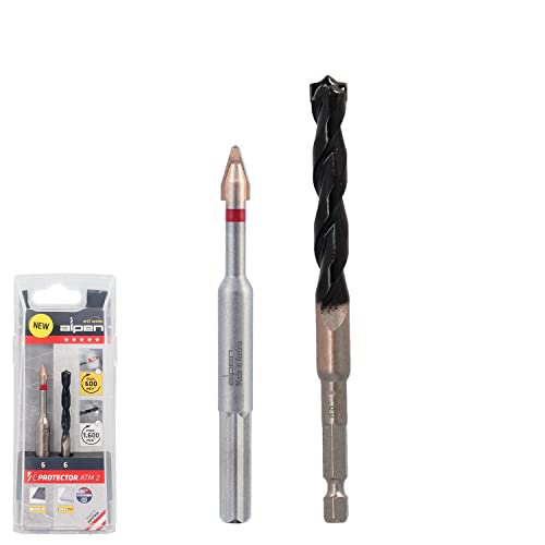 ALPEN 303062100 Bohrer-Set C Protector + Profi Beton ø 6 mm 2-teilig, silber