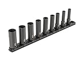 TEKTON 3/8 Inch Drive Deep 12-Point Impact Socket Set, 9-Piece (5/16-3/4 in.) - Rails | SID91109