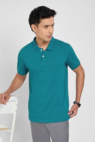 Image of Peregrine by Pantaloons Men's Solid Slim Fit Polo Shirt