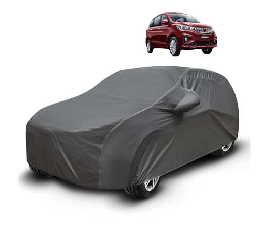 Image of Auto Hub Waterproof Car Cover Compatible with Maruti Ertiga (Model : 2019-Till Date) with Mirror Pockets, Soft Cotton Lining, Ertiga Car Cover Waterproof, Grey