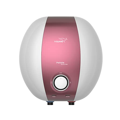 V-Guard Pebble Shine 3kW 10 Litre Water Heater (Geyser) with 33% Faster Heating, ABS Body | BEE 5 Star Rating | Advanced Multi-layered Safety Features | Free PAN India Installation & Connection Pipes V-Guard Pebble Shine 3kW 10 Litre Water Heater (Geyser) with 33% Faster Heating, ABS Body | BEE 5 Star Rating | Advanced Multi-layered Safety Features | Free PAN India Installation & Connection Pipes