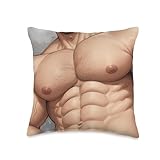 Bara Tiddies Sexy Muscles Lewd Anime Body Chest Pecs Gay Throw Pillow
