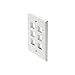 Steren 310-206WH-10 Keystone Wall Plate - 6 Socket(s) - White (Steren310-206WH-10)