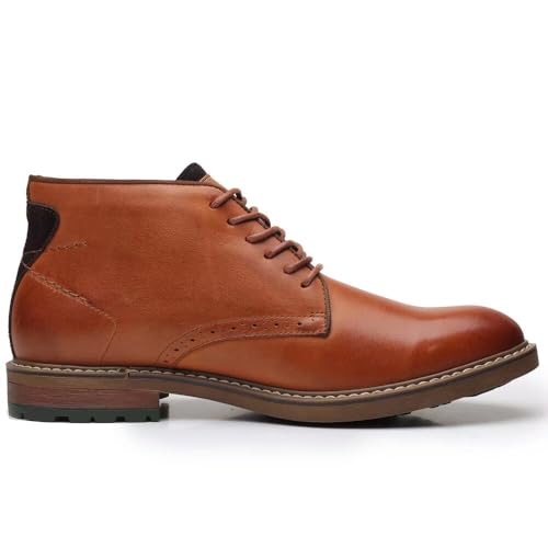 Image of Arkbird Men's Chukka Boots, Leather Ankle Dress Boot Casual Oxfords Lace Up Work Shoes