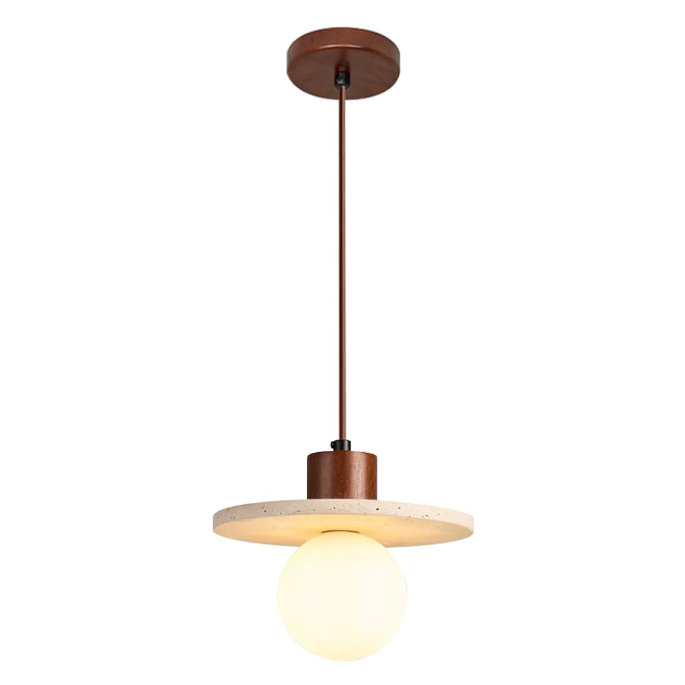 KBUUKYYXouy G9 Light Source Single Head Chandelier, Industrial Style Marble Glass Pendant, Ceiling Lighting Fixtures, Bedroom Dining Room Kitchen Decoration Hanging Lamp