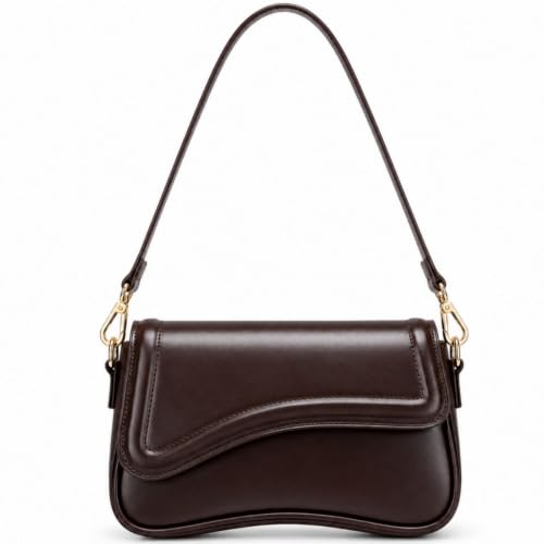 Image of Amszke Shoulder Bag for Women Y2K Crossbody Purse PU Leather Underarm Handbag 2 Adjustable Strap for Daily Commute Travel