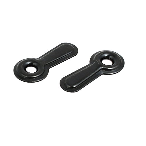Image of uxcell Frame Turn Button, 4 /5 inch Metal Ridged with Screws for Hanging Pictures, Photos, Drawings and Posters, Black, 50 Pcs