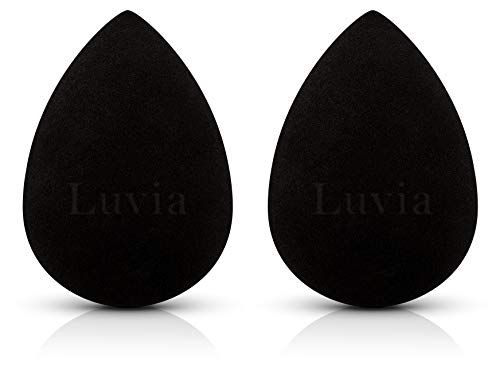 Luvia Beauty Blender Sponge Set - Make-Up Egg - Extra Soft Blending Sponge - Cosmetic Applicator Sponge, black, 2 count (Pack of 1) - Image 3