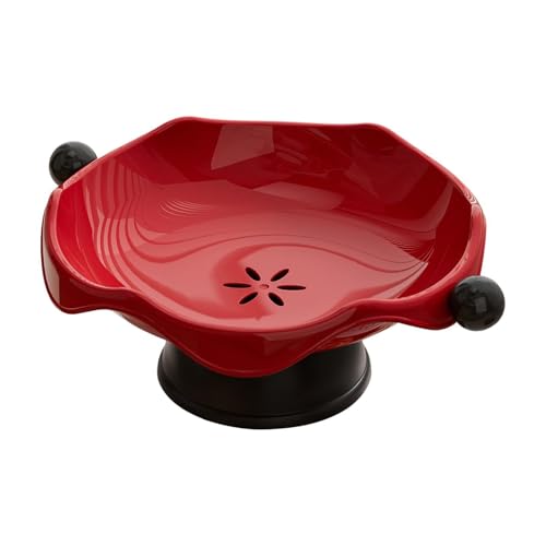 Bandeja de frutas – con decoración de mesa de drenaje | Plato decorativo para servir frutas – para dulces, chocolate, pasteles, postres, hogar, cocina, dormitorio, sala de estar, baño,