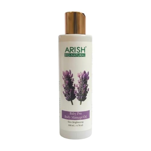 Image of ARISH BIO-NATURAL Baby Pro Body Massage Oil, Gentle & Nourishing Formula, Hydration & Moisture-Lock, Bath-Time Use, 200 ml (Pack of 1)