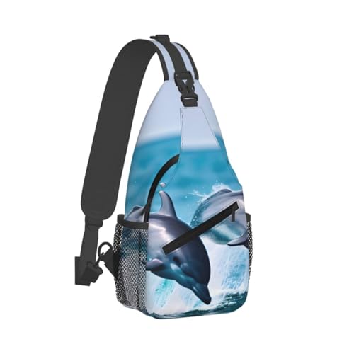 Bolso cruzado para hombre, mochila bandolera deportiva negra miniatura 2