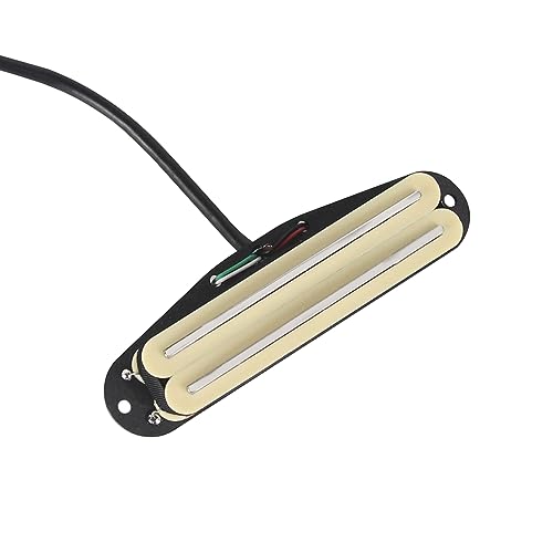 FLEOR Alnico 5 Hot Rail Humbucker Single-Coil-Sized Pickup Neck+Middle+Bridge Pickup Set, Cream, Cream N+M+B Set, 6K+9K+12K - Image 4
