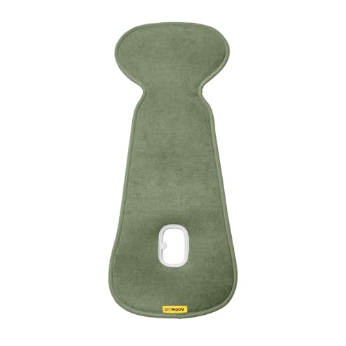 AeroMoov   Cojín para asiento de bebé Air Layer   Inserto para asiento de coche o cochecito   Grupo B   Funda de verano antisudor   Algodón orgánico   Green Moss