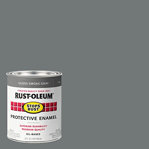 Image of Rust-Oleum Stops Rust Brush On Protective Enamel Paint, Gloss Smoke Gray
