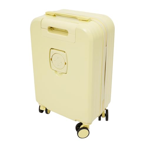 Valise de voyage jaune 50,8 cm anti-choc avec serrure à mot de passe sécurisée