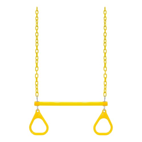 American Swing Yellow Trapeze Bar with Yellow Rings - Trapeze Bar Combo - Residential Only